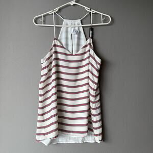 Express z S striped‎ white red striped sleeveless cami reversible top NWT
